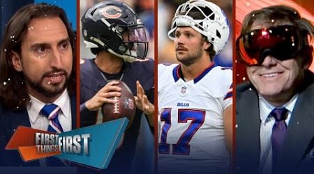 Caleb Williams climbs up and sits below Burrow, Josh Allen on Mahomes Mountain | FIRST THINGS FIRST