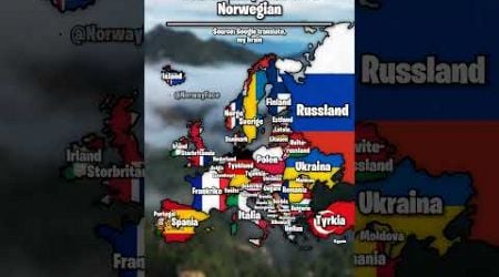 Your country&#39;s name in Norwegian #country #europe #language #norway #norwegian #map #mapping