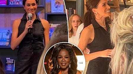 Meghan Markle wears Club Monaco jumpsuit for surprise bookstore appearance with Oprah Winfrey