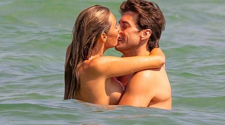 James Argent passionately snogs former Miss Sweden Nicoline Artursson as they enjoy steamy sea clinch