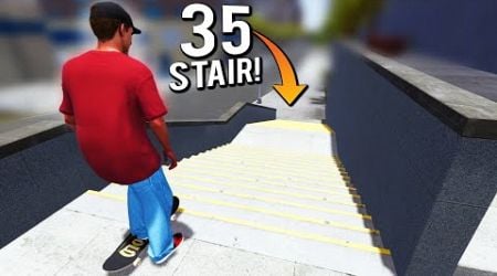 Skating The BIGGEST Stair in Session!? (HUGE 35 STAIR)