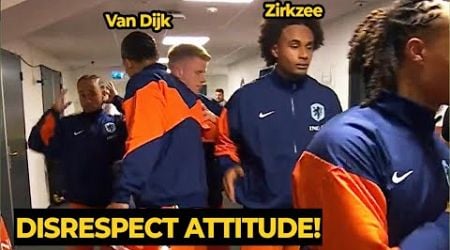 Unseen footage VIRAL shows Van Dijk IGNORING Joshua Zirkzee during the Netherlands game yesterday