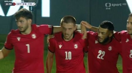 Giorgi Chakvetazde Goal - Georgia vs Czech Republic (4-1), All Goals Results/Extended highlights.