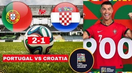 Portugal vs Croatia 2-1 Live Stream UEFA Nations League Football Match 2024 Score Highlights Vivo