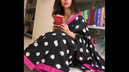 Mouni Roy black saree look#mouniroy