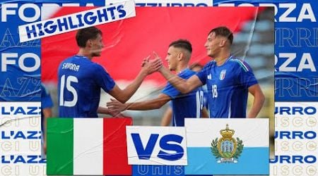 Highlights: Italia-San Marino 7-0 | Under 21 | Qualificazioni U21 EURO 2025