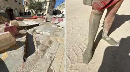  Woman who fell in cement-filled trench in Mosta screamed for help as workers looked on 