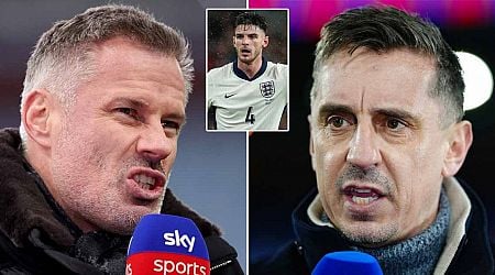 Jamie Carragher and Gary Neville disagree in Declan Rice debate - 'so harsh'