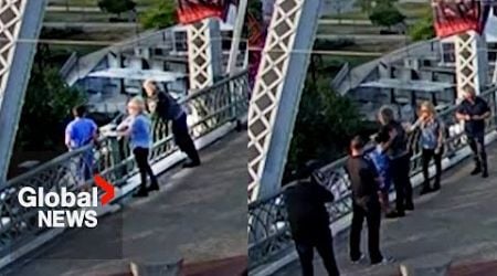 Jon Bon Jovi talks woman off bridge ledge in Nashville, video shows