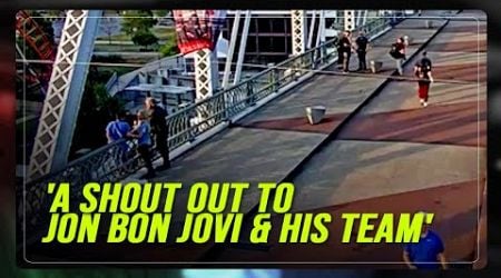 CCTV footage shows Jon Bon Jovi talking woman out of jumping off bridge