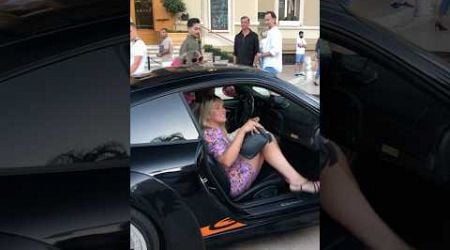 Rich mother &amp; daughter entering their Porsche at Monte Carlo Casino #billionaire #luxury #lifestyle