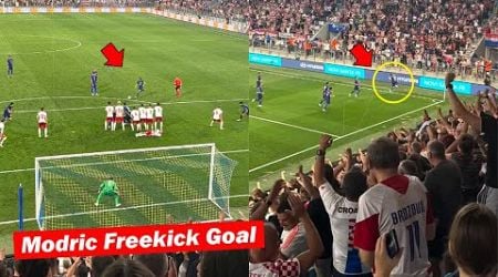 Croatia Fans Reactions to Luka Modric Free Kick Goal vs. Poland