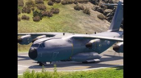 Greatest Pilot Skill! Airbus A400M Luxembourg performs take off from short runway