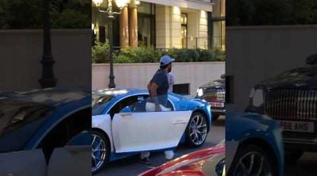 Billionaire Arab sheikh getting out his Bugatti Chiron at Hotel Paris #monaco #luxury #lifestyle#fyp