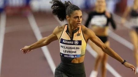 Sydney McLaughlin won the Womens 400M Brussels Diamond League / 2024 Allianz Memorial Van Damme