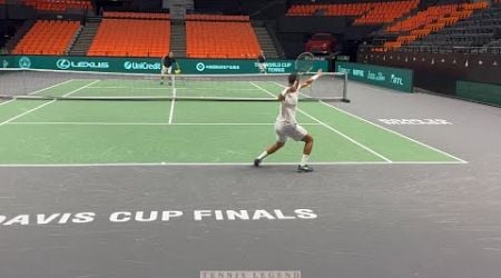 The Massive Strokes of Arthur Fils (Practice Davis Cup 2024)