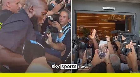 CRAZY scenes as Lukaku swarmed by photographers ahead of Napoli move!