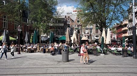 Ajax supporters protest on Leidseplein over police strikes