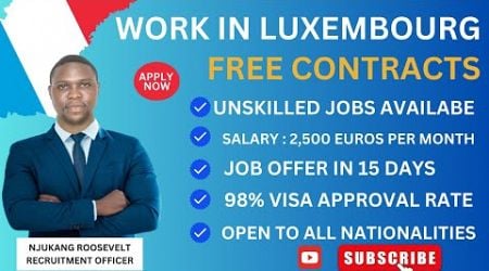 WORK IN LUXEMBOURG / FREE JOB OFFERS / #WorkInLuxembourg #ExpatsInLuxembourg&quot;