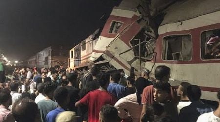 At least three people killed after two passenger trains collide in northern Egypt