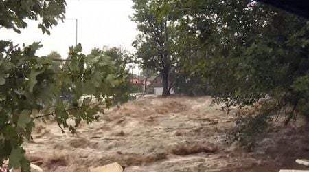 Jesenik in Czech Republic inundated and isolated by raging floodwaters turning roads into rivers