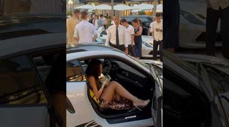 SUPER SEXY LADY ARRIVING ON PORSCHE GT3RS #monaco #supercars #shorts #luxurylife #viral #trending