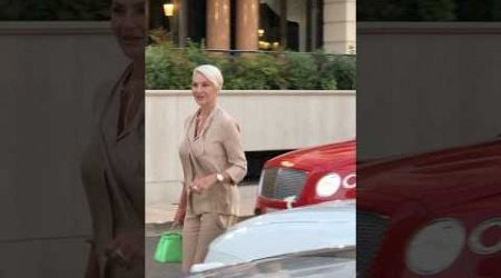 Millionaire elegant madame getting out her red Bentley at Monaco #billionaire #luxury #lifestyle#fyp