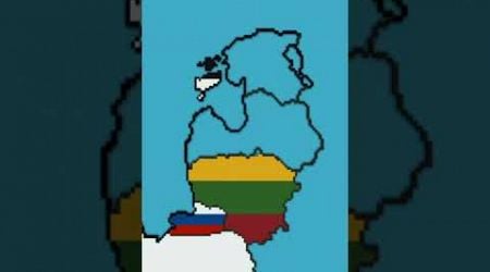 Building Baltic States - Europe #estonia #latvia #lithuania #flag #map #minecraft #history #shorts