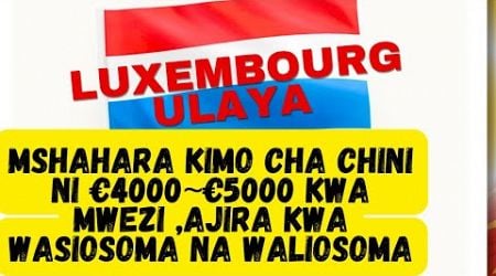 Kwanini luxembourg ulaya, kazi zake zinapatikana vipi naendje ?