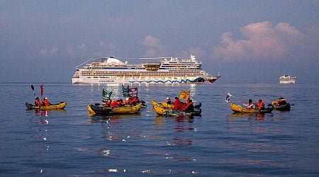 Environmental activists blockade Marseille port in protest at cruise ship pollution