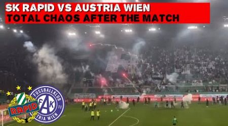 ULTRAS PITCH INVASION AFTER THE MATCH | SK Rapid vs Austria Wien 2-1 | 22-09-2024