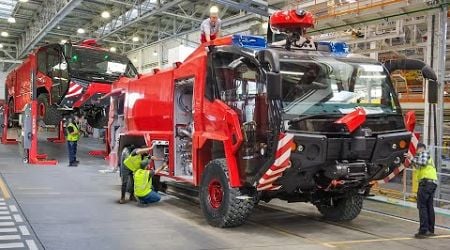 How Germany Builds its Bulletproof Fire Trucks Inside Massive Factory - Production Line