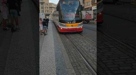 Skoda 15T Tram on Line 8 in Prague, Czechia #czechia #prague #publictransport #tram #czech #travel