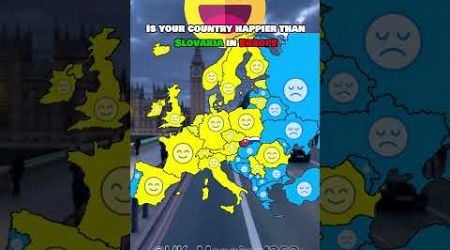 Is your country happier than Slovakia in Europe #enfemapping #edit #short #geography #mapping #map