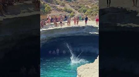 Heart-Pounding Dives: Jumping into St. Peter&#39;s Pool, Malta! #shorts