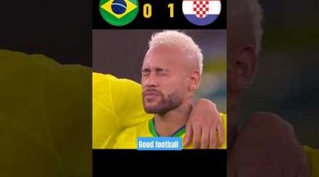 Penalty shootout between Brazil and Croatia, Neymar cried #football #footballshorts #neymar