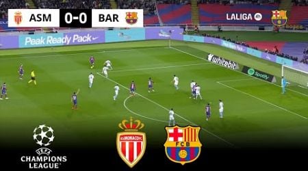 As Monaco vs Barcelona | UEFA Champions League 2024/25 | Ucl Live Stream | eFootball Pes 21 Gameplay