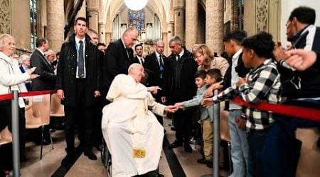 Standing ovation for the Pope at the Luxembourg Cathedral