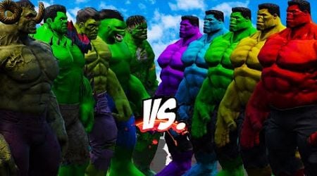 TEAM GREEN HULK VS TEAM BIG HULK COLOR - EPIC SUPERHEROES WAR