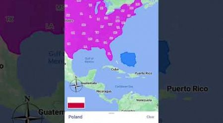 Cuba and Poland size comparison