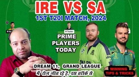 IRE vs SA Dream11 Analysis,IRE vs SA Dream11 Prediction, Ireland vs South Africa 1st T20,IRE vs SA