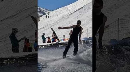 Boys Pond Skim - Water Slide Challenge Grimentz [39] #skiing #ski #switzerland #suisse #schweiz