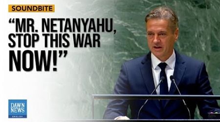 Mr. Netanyahu, stop this war now: Slovenia Slams Israel at UNGA | Dawn News English