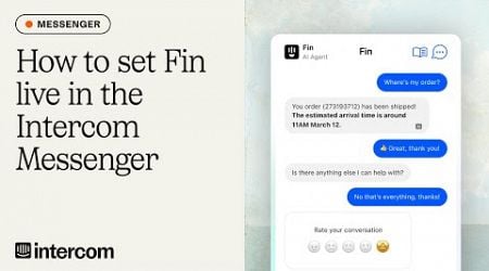 Set Fin live in the Intercom Messenger