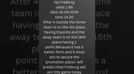 Prediction for the game Freiburg vs St Pauli #football #tips #predictions #championsleague #bundesl