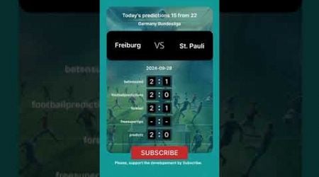 Freiburg vs St. Pauli Today Prediction #football #predictions #bettingtips