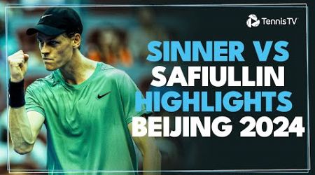 Jannik Sinner Takes On Roman Safiullin | Beijing 2024 Highlights