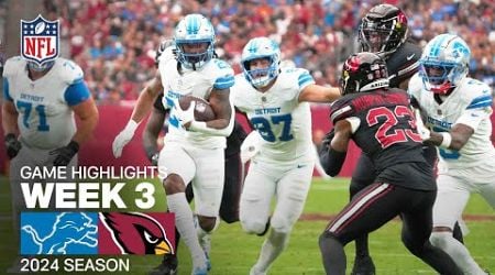 Detroit Lions vs. Arizona Cardinals Game Highlights | NFL Season 2024 Week 3