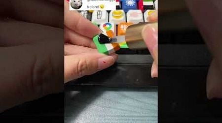 Drawing Ireland on the keyboard #shorts #diy #art #tiktok #trending