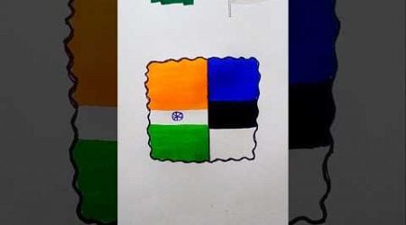 India vs Estonia | viral flag drawing | #shorts #art #indianflag #flag #drawing